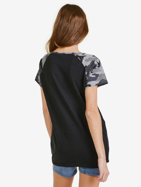 Sam 73 Tricou negru cu model pentru femei SAM 73 Rose