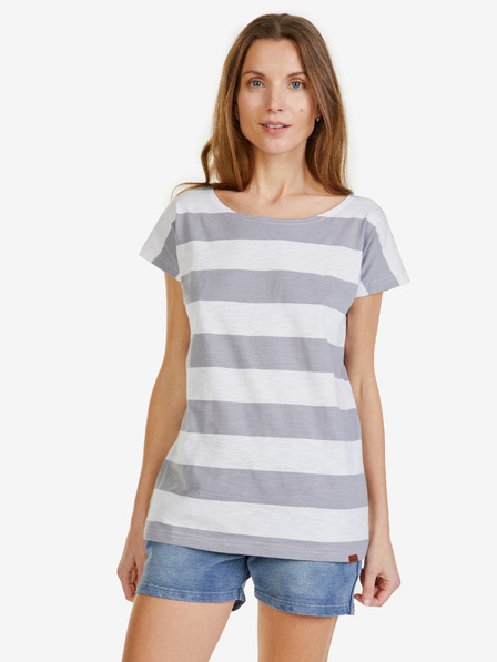 Sam 73 Tricou dungat pentru femei, alb și gri SAM 73 Elspeth