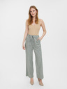 Vero Moda Pantaloni largi cu dungi verde deschis VERO MODA Serena