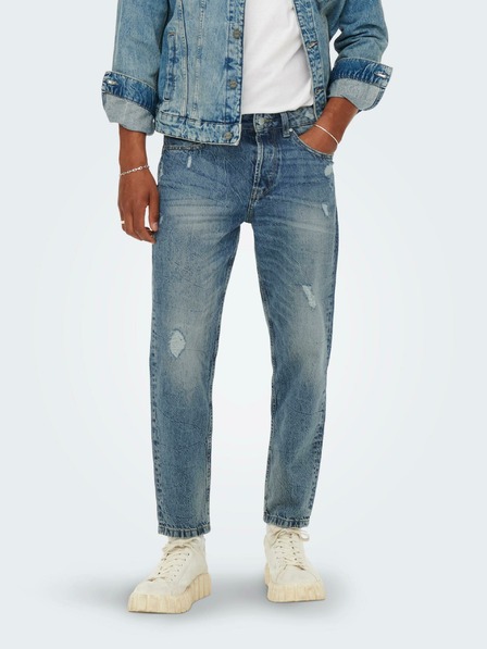 ONLY & SONS Blugi albaștri slim fit ONLY & SONS Avi