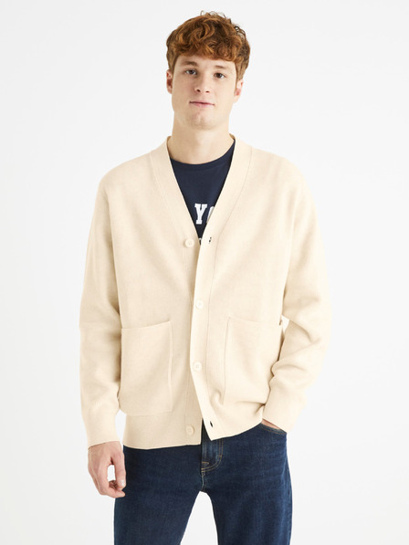 Celio Cardigan crem pentru bărbați Celio
