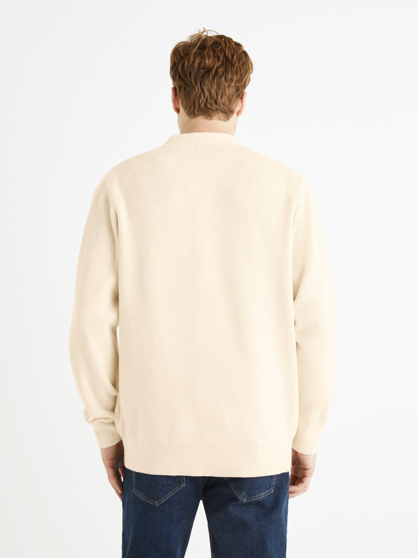 Celio Cardigan crem pentru bărbați Celio