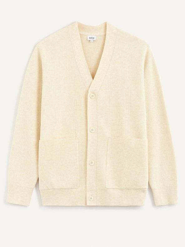 Celio Cardigan crem pentru bărbați Celio