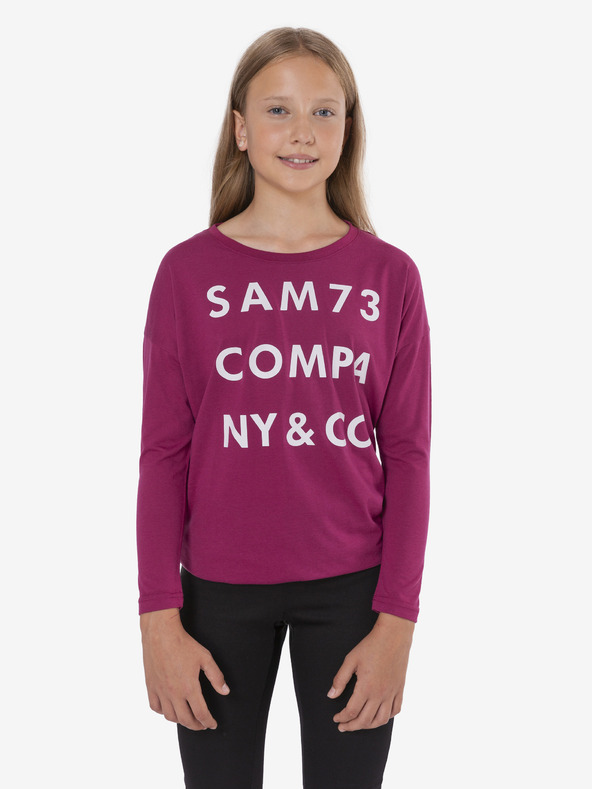 Sam 73 Tricou pentru fete roz închis SAM 73 Kat