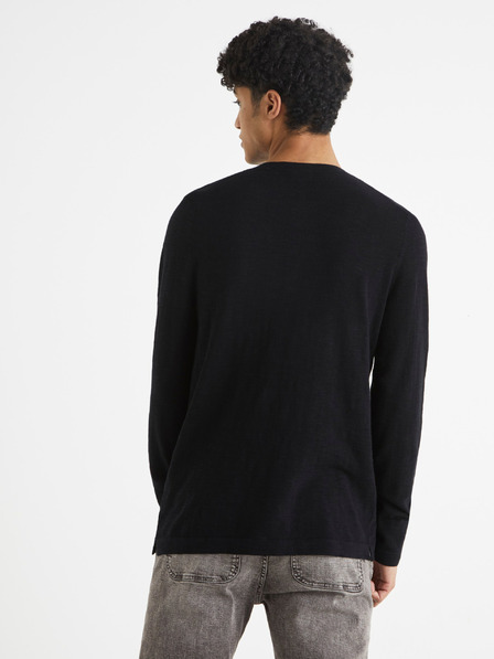 Celio Tricou bărbătesc negru cu bulină Celio Behenley