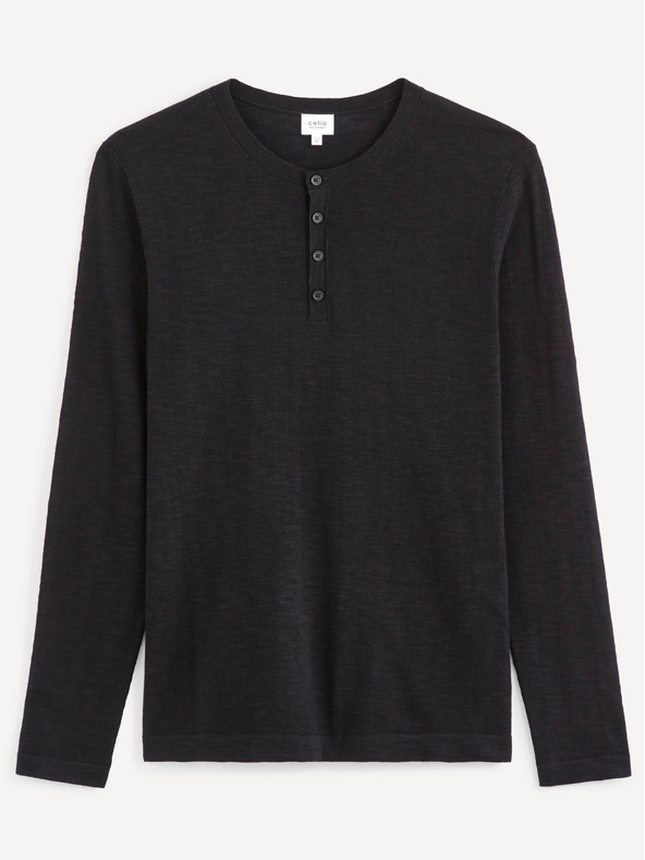 Celio Tricou bărbătesc negru cu bulină Celio Behenley