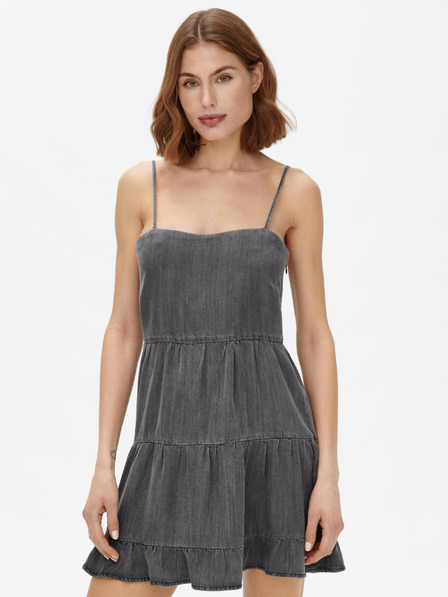 ONLY Rochie scurtă cu bretele gri închis ONLY Ragna