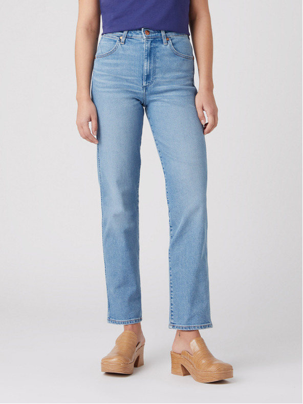 Wrangler Blugi cu croială dreaptă albastru deschis pentru femei Wrangler