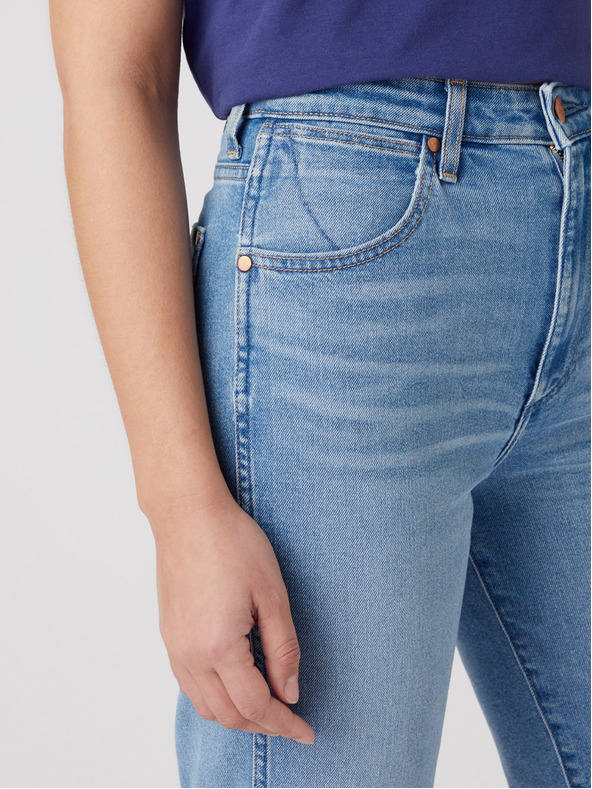 Wrangler Blugi cu croială dreaptă albastru deschis pentru femei Wrangler