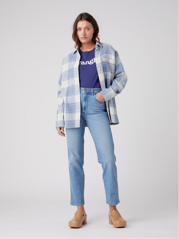 Wrangler Blugi cu croială dreaptă albastru deschis pentru femei Wrangler