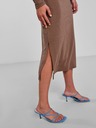Pieces Pulover midi cu nervuri de culoare maro deschis Pieces Kylie