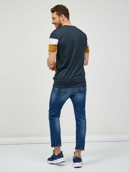 Sam 73 Tricou bărbătesc gri-maroniu SAM 73 Kavix