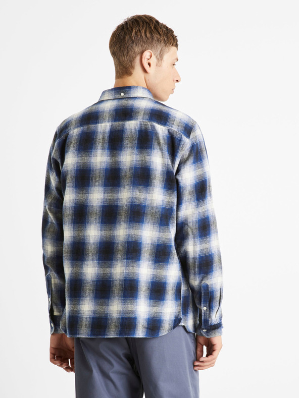 Celio Cămașă în carouri Celio Camulto albastru pentru bărbați