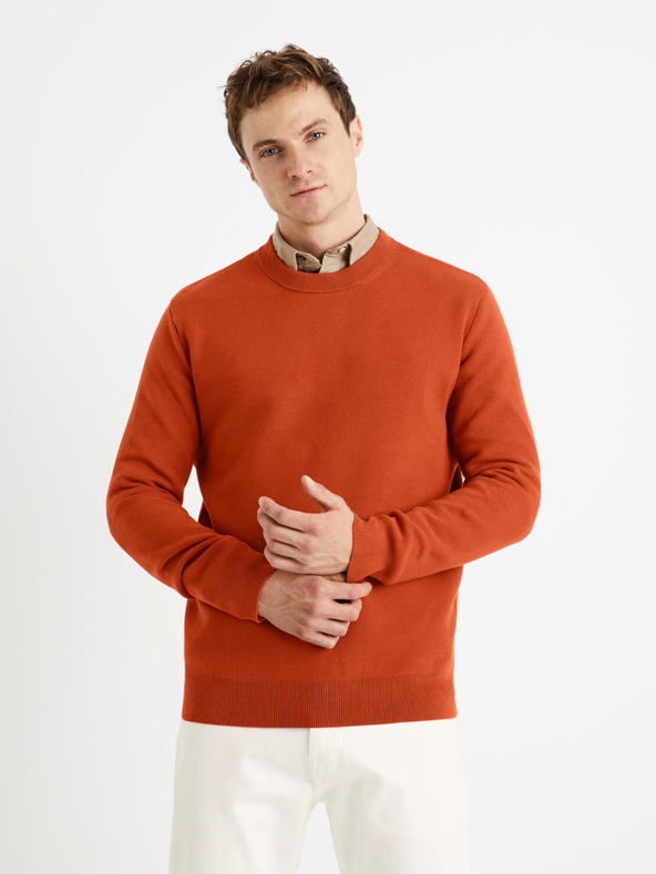 Celio Pulover basic pentru bărbați Brick Celio Beclo
