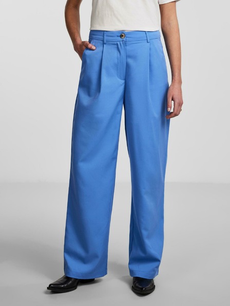 Pieces Pantaloni cu picior larg pentru femei, albastru Pieces Thelma