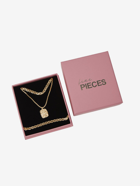 Pieces Set brățară și colier auriu pentru femei Pieces Myrsa