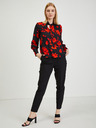 Orsay Bluză cu model floral roșu-negru de damă ORSAY