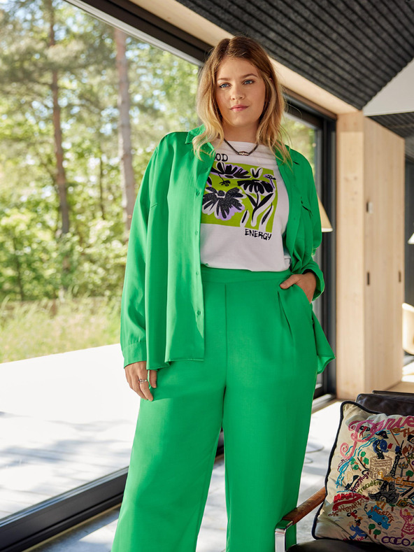 ONLY CARMAKOMA Tricou verde pentru femei ONLY CARMAKOMA Joleen