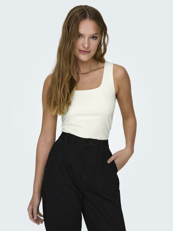 ONLY Bluză cu rezervor reversibil pentru femei crem ONLY Ea