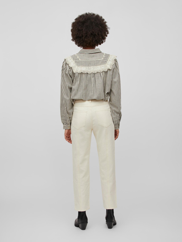 Vila Blugi cu croială dreaptă pentru femei crem VILA Orys