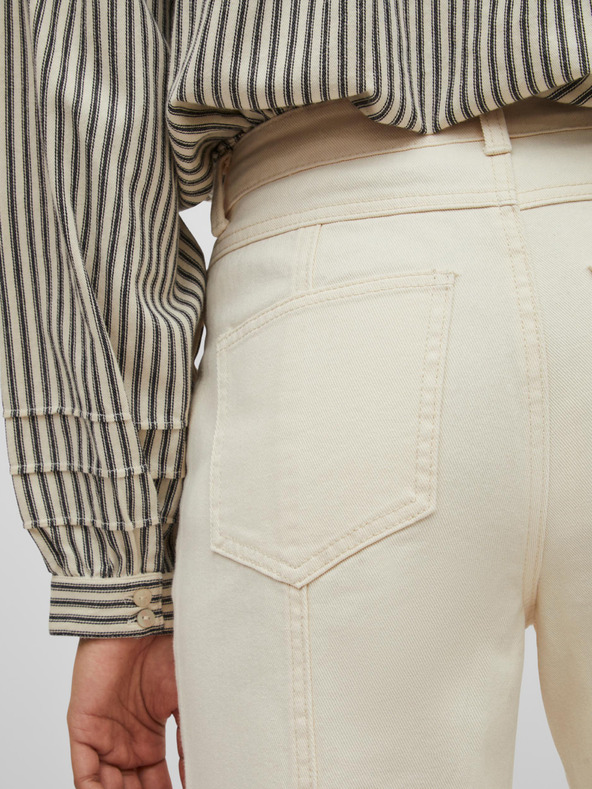 Vila Blugi cu croială dreaptă pentru femei crem VILA Orys