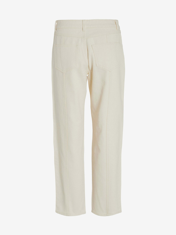 Vila Blugi cu croială dreaptă pentru femei crem VILA Orys