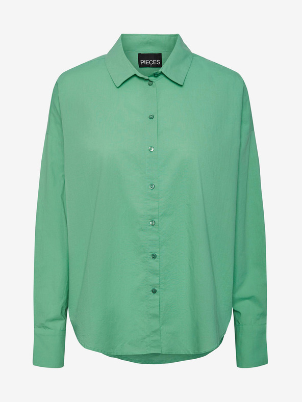 Pieces Tricou verde deschis pentru femei Pieces Tanne