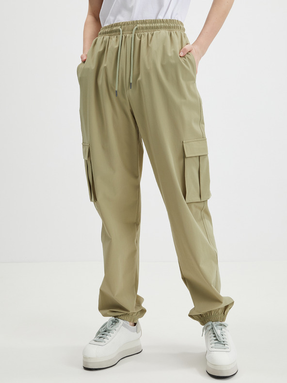 Noisy May Pantaloni de trening kaki pentru femei Noisy May Kirby