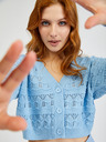 Orsay Cardigan de damă albastru deschis cu model ORSAY