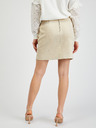Orsay Fustă de damă bej cu finisaj piele întoarsă ORSAY