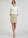 Orsay Fustă de damă bej cu finisaj piele întoarsă ORSAY