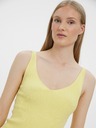 Vero Moda Tricou fără mâneci de bază cu nervuri, galben deschis, pentru femei VERO MODA Glory