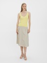 Vero Moda Tricou fără mâneci de bază cu nervuri, galben deschis, pentru femei VERO MODA Glory
