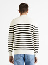 Celio Pulover bărbătesc cu dungi albe și negre Celio Denerio