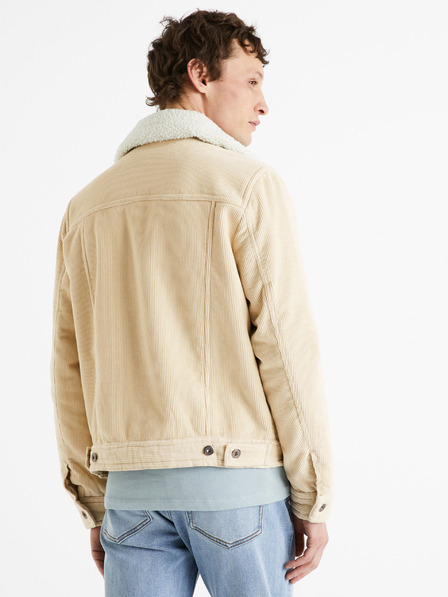 Celio Jachetă bărbătească bej din blană artificială Celio Cunewjoe