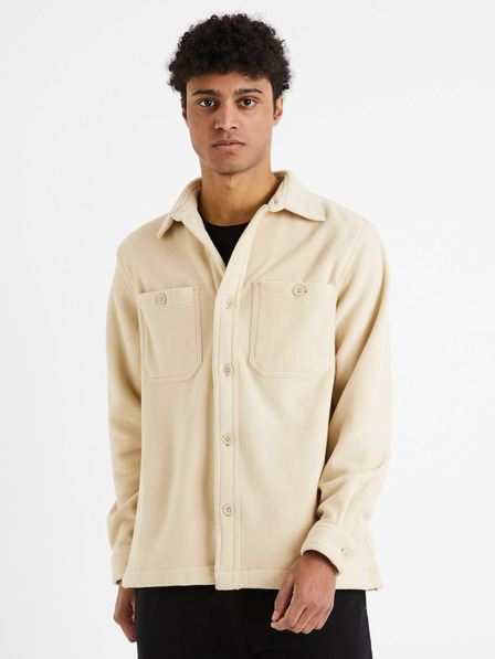 Celio Cămașă de bărbați bej cu top Celio Dafleece