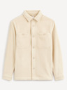 Celio Cămașă de bărbați bej cu top Celio Dafleece