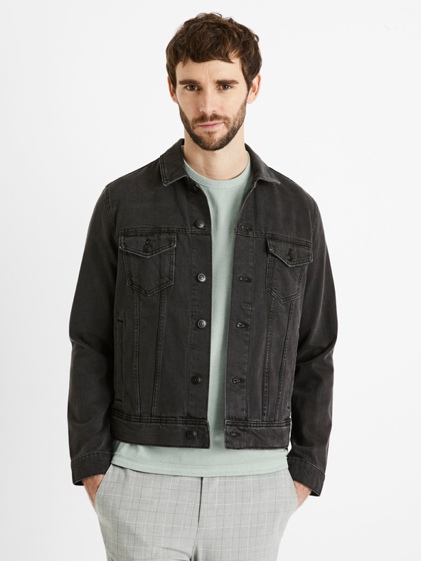 Celio Jachetă din denim neagră pentru bărbați Celio Dudens