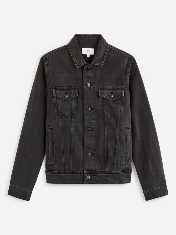 Celio Jachetă din denim neagră pentru bărbați Celio Dudens