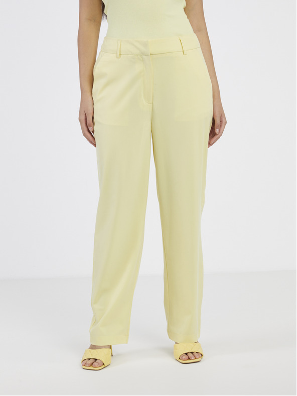 Vero Moda Pantaloni pentru femei VERO MODA Zelda galben deschis