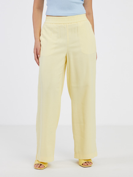 Vero Moda Pantaloni largi galben deschis pentru femei de la VERO MODA Carmen