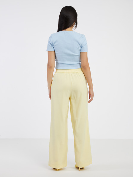 Vero Moda Pantaloni largi galben deschis pentru femei de la VERO MODA Carmen