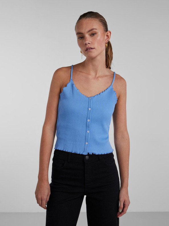Pieces Top albastru pentru femei Pieces Nukisa