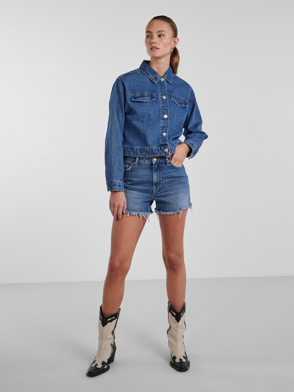 Pieces Blue Jachetă din denim pentru femei Pieces Tessie
