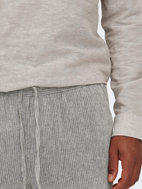 ONLY & SONS Pantaloni bărbătești gri deschis cu dungi și lenjerie ONLY & SONS Linus