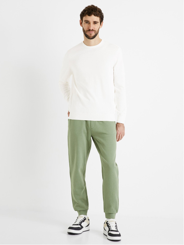 Celio Pulover basic crem pentru bărbați Celio Decoton