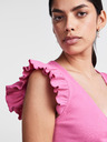 Pieces Tricou crop top roz pentru femei Pieces Tegan