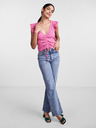 Pieces Tricou crop top roz pentru femei Pieces Tegan
