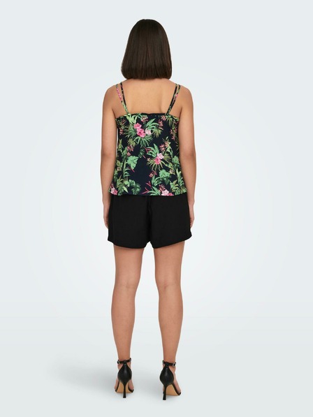 ONLY Tricou verde și negru cu model pentru femei ONLY Nova