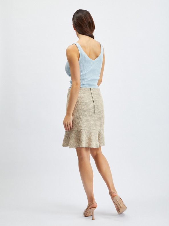 Orsay Fustă pentru femei de culoare maro deschis ORSAY